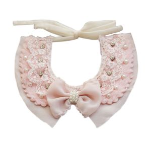 Lovely Pink Dog Collar With Pearl
