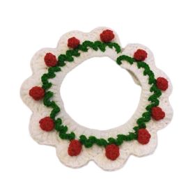 White Strawberry Handmade Dog Collar