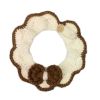 White & Brown Handmade Dog Collar