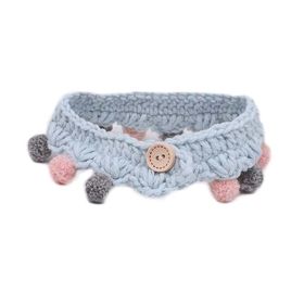Blue Handmade Knitted Collar