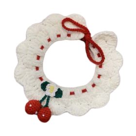 White Dog Handmade Knitted Collar