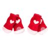 4 Pcs Red Hearts Dog Foot Covers