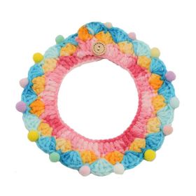 Pink & Blue Dog Handmade Collar
