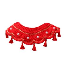 Red Handmade Dog Collar