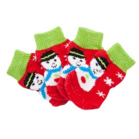 4 Pcs Dog Knitted Christmas Socks