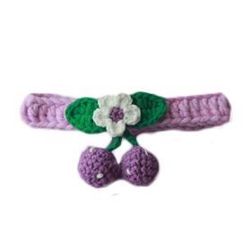 Purple Handmade Dog Collar