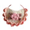 Pink Flower Handmade Dog Collar