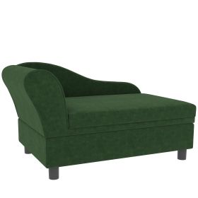 Pet Sofa Bed Couch with Storage for Small Dogs, Green