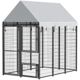 Large Dog Kennel Outdoor with Roof, 6' x 4' x 6'