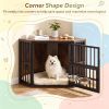 Wooden Dog Kennel End Table for Pets