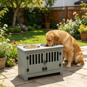 Gray Dog Feeding Station