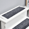 White 3 Step Wooden Pet Stairs with Carpet Non-Slip Ramp for Cats And Small Dogs