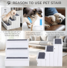 White 3 Step Wooden Pet Stairs with Carpet Non-Slip Ramp for Cats And Small Dogs
