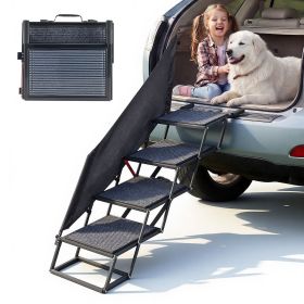 4 Extra Wide Dog Stairs for Car, SUV, Truck