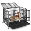 38 Inch Foldable Heavy-Duty Metal Dog Crate