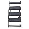 4 Steps Extra Wide Foldable Dog Steps with Non-Slip Rug Surface