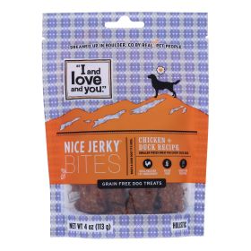I And Love And You - Dog Treats Jerky Chicken&duck - Case Of 6 - 4 Oz