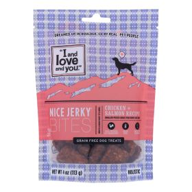 I And Love And You - Dog Treats Jerky Chicken&salmon - Case Of 6 - 4 Oz