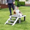 Wooden Dog Training Place Board, Dog Training Platform with Ladder, Pet Agility System for Indoor Outdoor, Gray