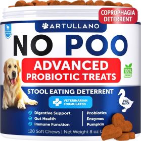 No Poo Chews for Dogs Puppy Coprophagia Stool Eating Deterrent Prevent Dog from Eating Poop Stop Eating Poop Treats with Probiotics & Enzymes Immune D