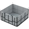 4 Panel Dog Whelping Box with 600D Windproof Oxford Fabric Cloth, Washable Pee Pad, for M L Dogs, 48" x 48" x 23.6"