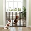 Black Pressure Fit Dog Gate Pet Barrier for Stairs Doorway 29.9''-42.1'' Width Adjustable Safety Fence for Home Entry