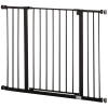 Black Pressure Fit Dog Gate Pet Barrier for Stairs Doorway 29.9''-42.1'' Width Adjustable Safety Fence for Home Entry