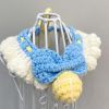 Blue Handmade Knitted Dog Collar