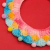 Pink & Blue Dog Handmade Collar