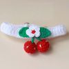 Red & Cherry Handmade Dog Collar