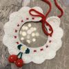 White Dog Handmade Knitted Collar