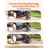 4 Steps Extra Wide Foldable Dog Steps with Non-Slip Rug Surface