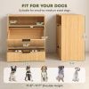 Dog Hidden Feeding Station with Storage & 2 Elevated Bowls