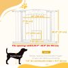 Dog Gate, Walk Through Pet Gate w/ Small Pet Door, Auto Close, for Doorways, House, Stair, 30"-41" W x 30" H