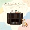 Wooden Dog Kennel End Table for Pets