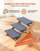 Wood Pet Stairs, 3-Step Dog Stairs for Beds, Sofa & Cars