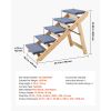 5-Step Wood Dog Stairs, 150lbs Load Capacity