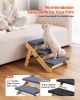 Wood Pet Stairs, 3-Step Dog Stairs for Beds, Sofa & Cars