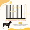 Black Pressure Fit Dog Gate Pet Barrier for Stairs Doorway 29.9''-42.1'' Width Adjustable Safety Fence for Home Entry
