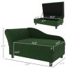 Pet Sofa Bed Couch with Storage for Small Dogs, Green