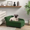 Pet Sofa Bed Couch with Storage for Small Dogs, Green