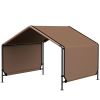 PawHut Portable Dog Tent Water Resistant for Outdoor Shade Protection, Brown