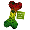 Stoned to da Bone, Cute Stuffed Rasta Leaf Bone Dog Toy, Funny Squeaky Weed Toy, Cool Plush Novelty 420 Gift for for Puppies & Small, Medium & Large B