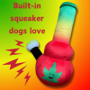 My Name is Bo da Bong, Funny Squeaky Weed Dog Toy, Cute Stuffed Parody Rasta Pot Bong, Cool Plush 420 Novelty Gift for Puppies & Small, Medium & Large