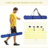 PawHut Dog Agility Training 4 Piece Set with Adjustable Height Jump Bars Carry Bag Yellow