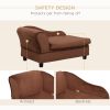 PawHut Pet Sofa Bed Couch with Storage, Pet Sofa for Cats and Small Dogs, Brown