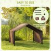 PawHut Portable Dog Tent Water Resistant for Outdoor Shade Protection, Brown