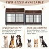 GO 44'' Heavy Duty Large Dog Crate Furniture for Large Medium Dog with Lockable Wheels, Wooden Dog Crate Dog Kennel, End Table Crate with Double layer