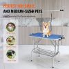 VEVOR Pet Grooming Table Two Arms with Clamp, 36''x24'' Dog Grooming Station, Foldable Pets Grooming Stand for Medium and Small Dogs, Free No Sit Haun