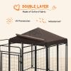 PawHut Outdoor Dog Kennel 9.3x4.6 Exercise Pen with UV Protection Canopy Water-resistant for Medium Large Dogs